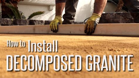 how to install decomposed granite pathway